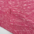 Polyester Blend Melange Knitted Rib Fabric